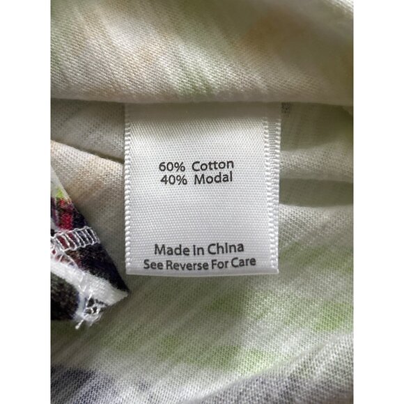 Coral Bay Women's PM Tropical Print Faux Button-Down Tie-Front Shirt - Picture 5 of 8